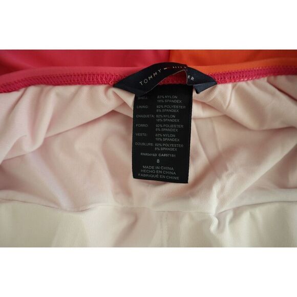 Tommy Hilfiger Women's Sz 8 Pink Dahia Split One-Piece Tankini Swimsuit - Picture 8 of 14